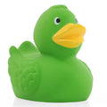 Groene rubberen eend