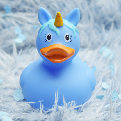 Blue unicorn duck