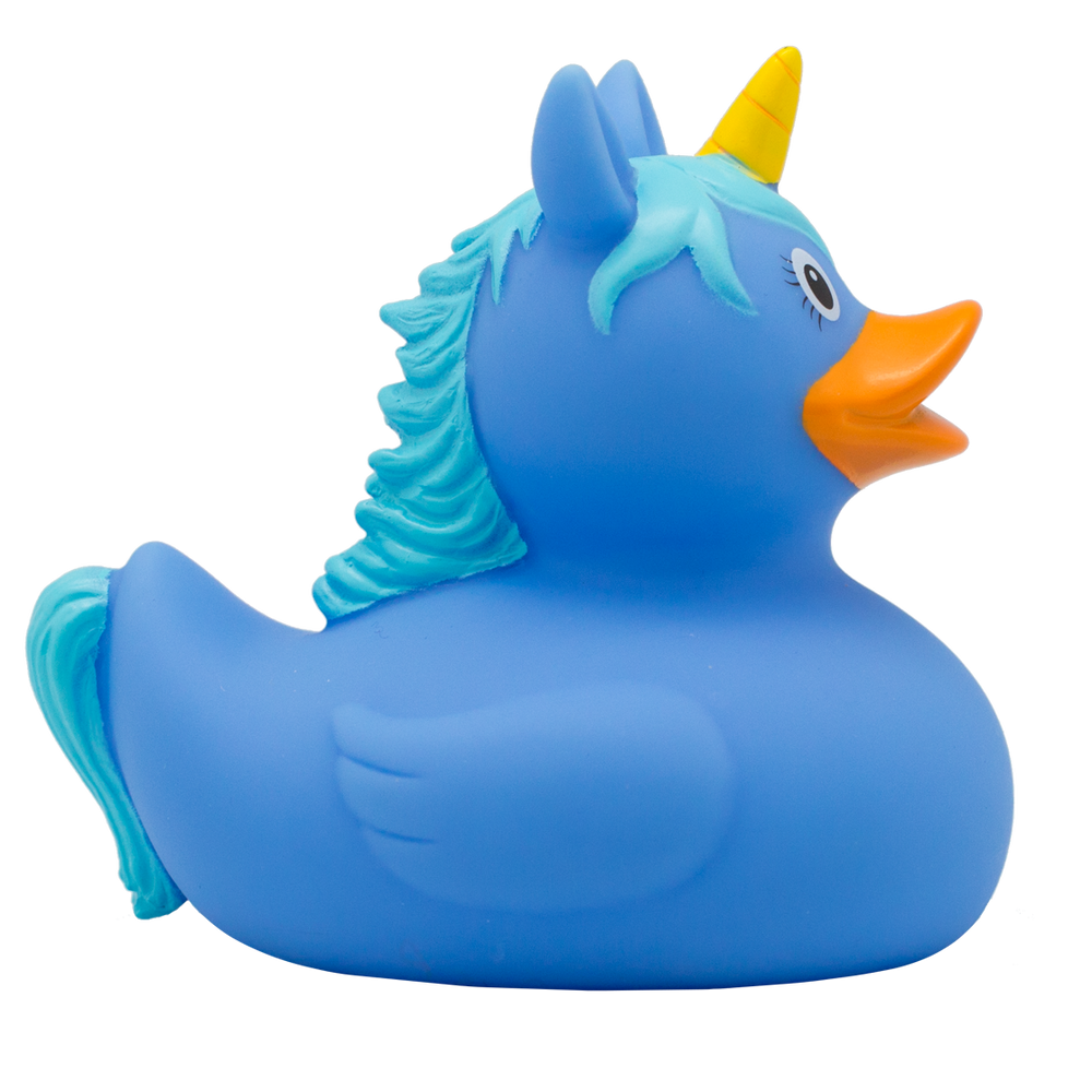 Blue unicorn duck