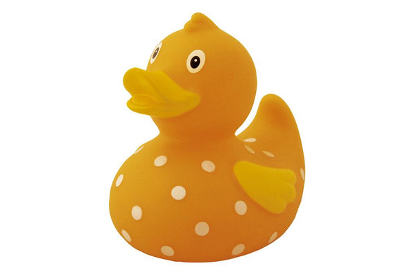Oranje eend met stippen