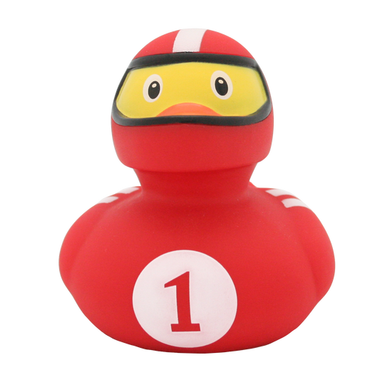 Canard Pilote de Course Rouge Lilalu | Boutique Canard de bain