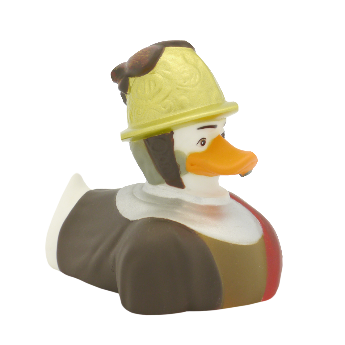 Duck man in the golden helmet