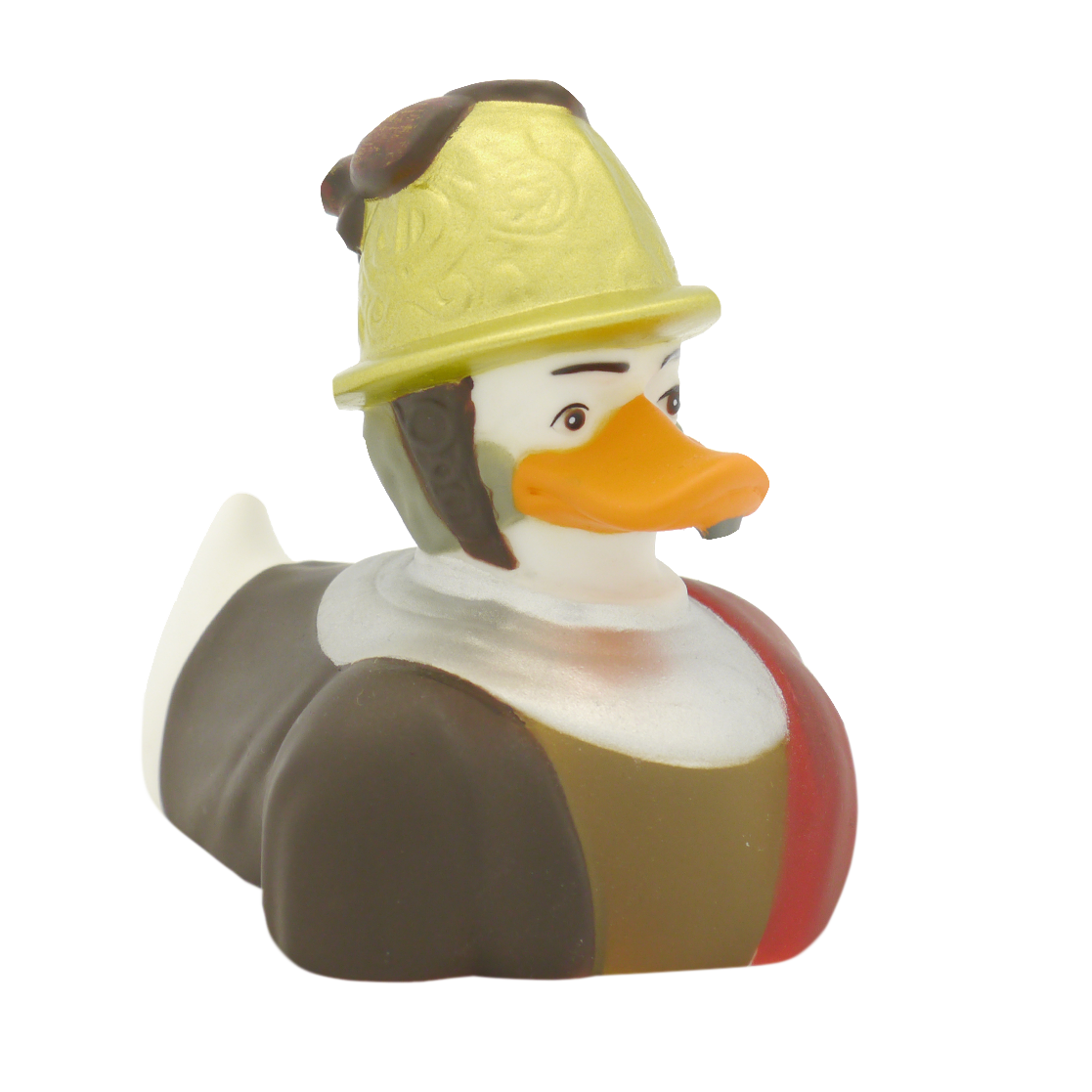 Duck man in the golden helmet