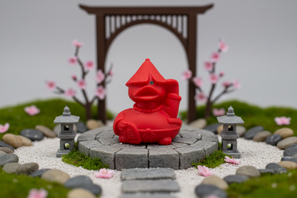 Gelukkige Kat Rode Eend