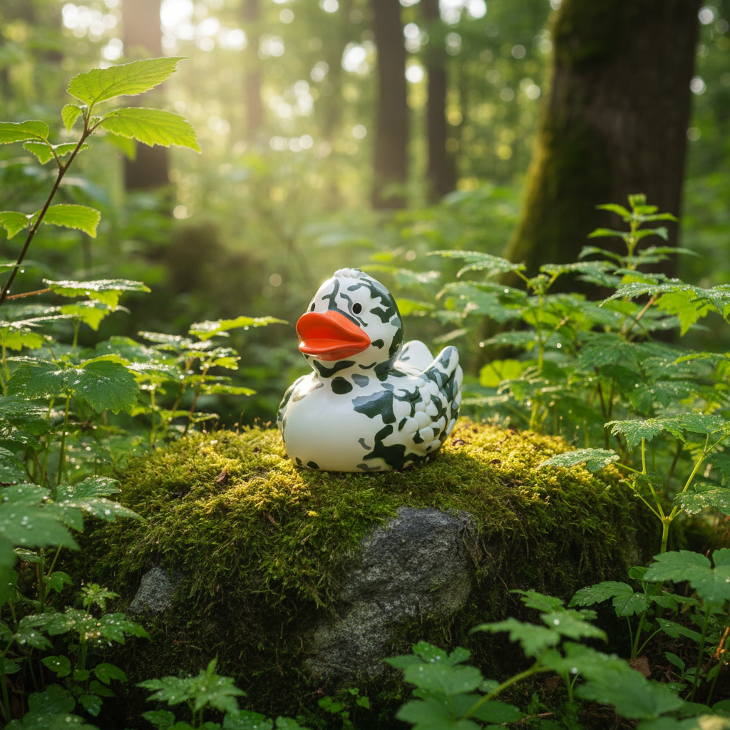 Camouflage-eend - Wit