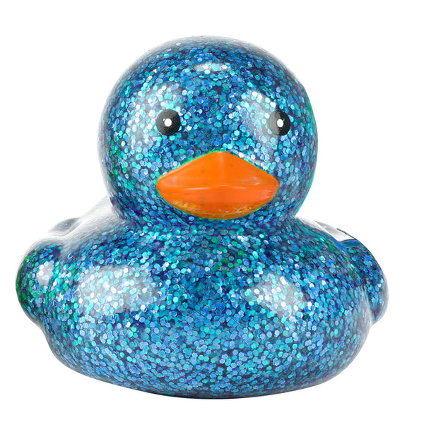 Blauwe pailletten eend