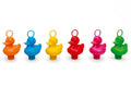 Set van 6 Vis-eenden – Regenboog