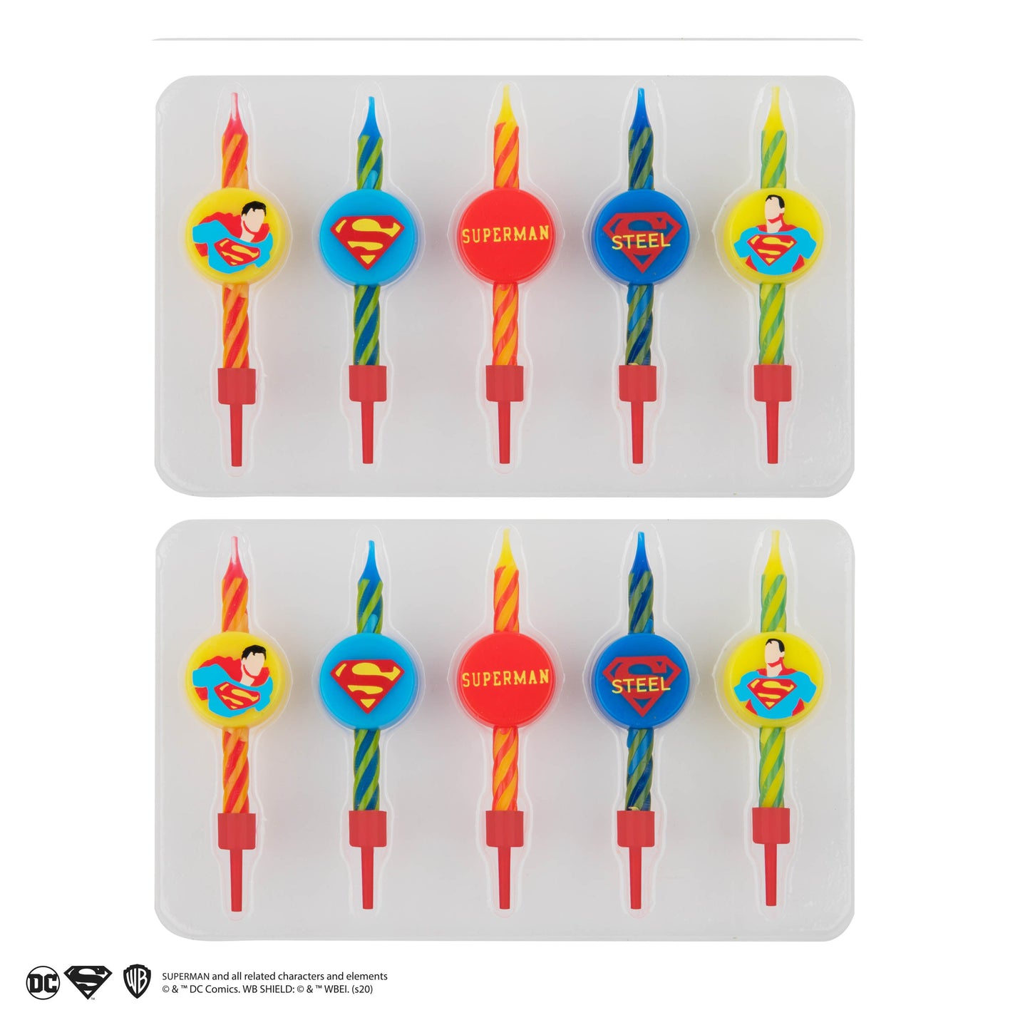 *Bougies d'anniversaire Superman (Set de 10)