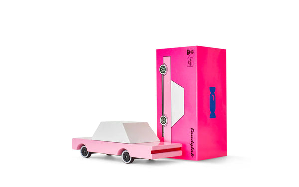 Candycar World Houten Auto - Roze Sedan