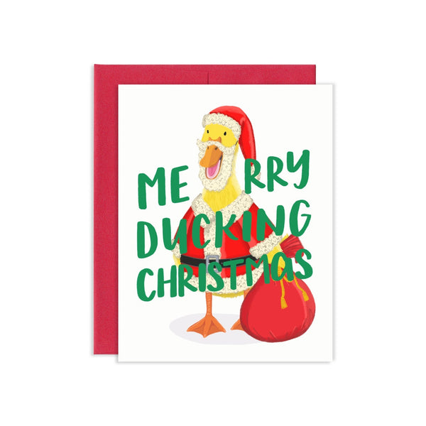 Eend Kerstman Wenskaart