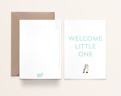 Carte de naissance Canard Kathings Welcome Little One avec enveloppe, format A6 éco-responsable