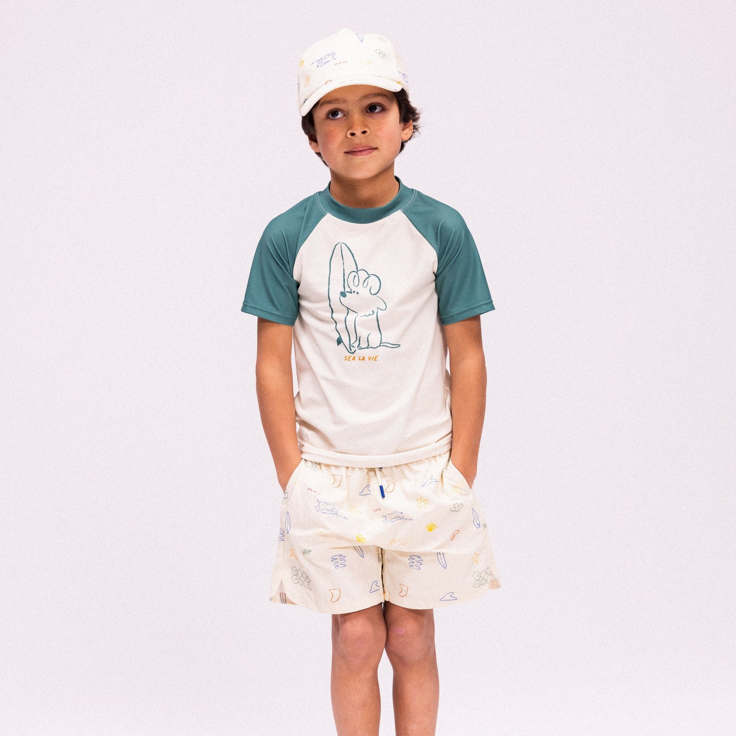 Swimming T-Shirt Short Sleeves - Green - Surfer