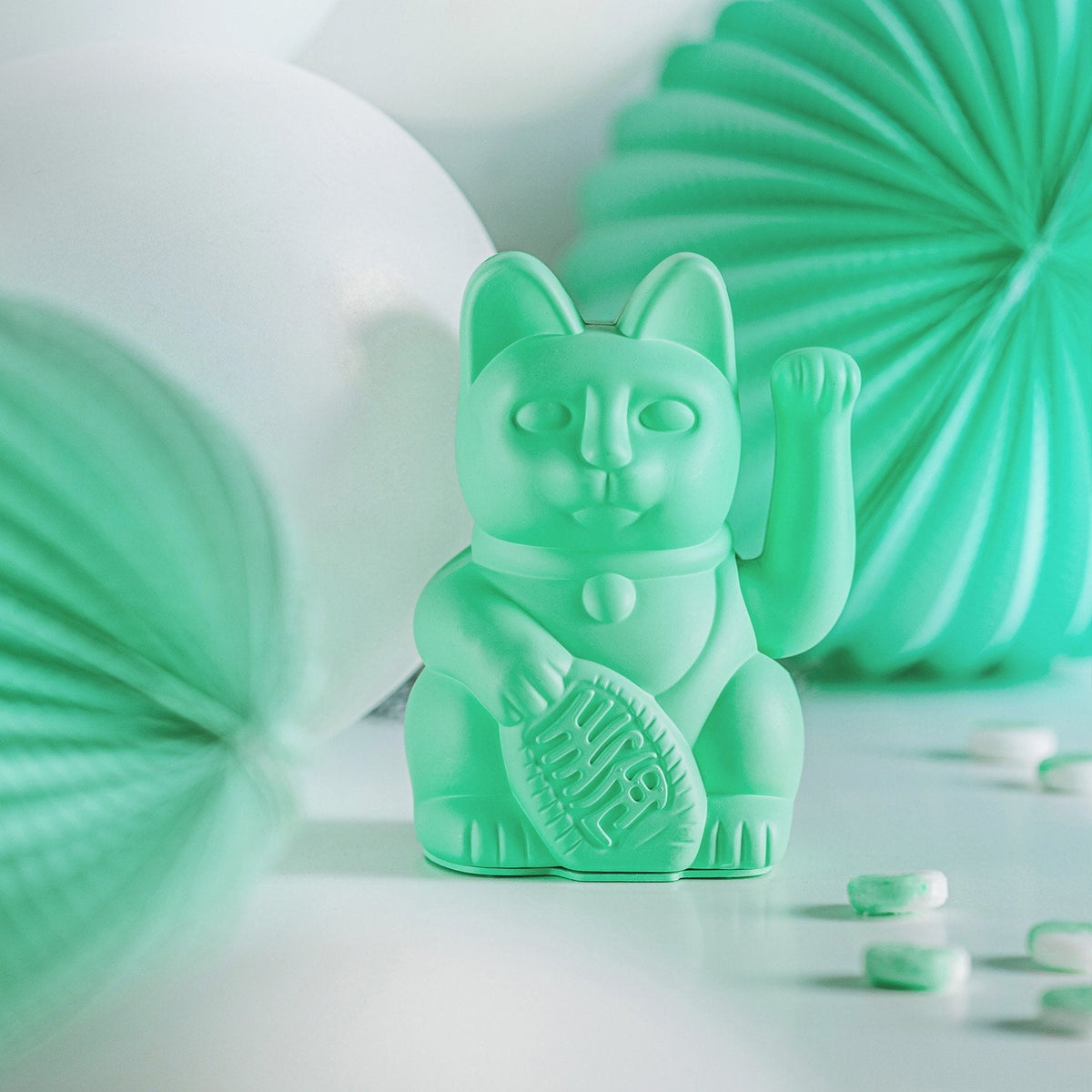 Chat Chanceux Vert Menthe
