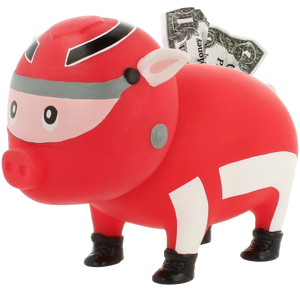 Schwein Rennfahrer