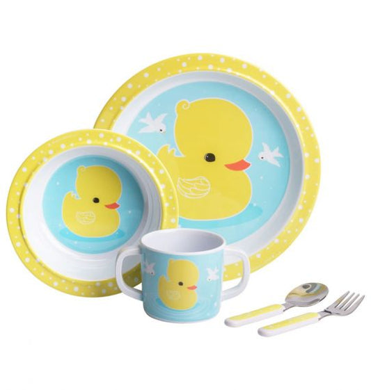 Coffret Repas Bébé Canard Jaune