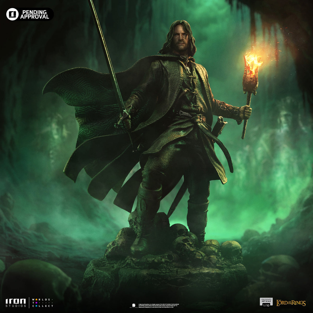 Aragorn Unleashed Statue - The Lord of the Rings - Art Scale 1/10