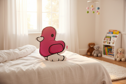 Coussin Canard Rose
