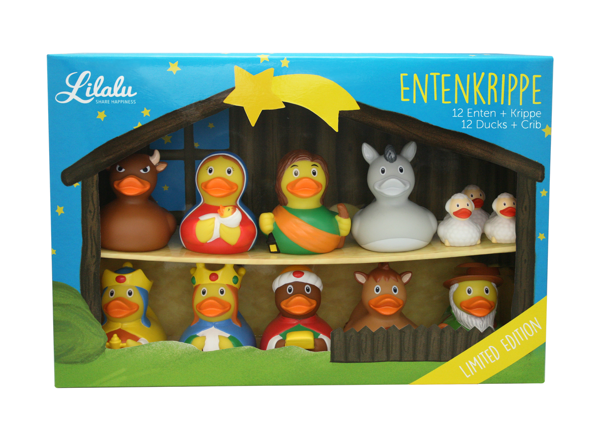 Pack de Canards Crèche de Noël – 12 Pièces