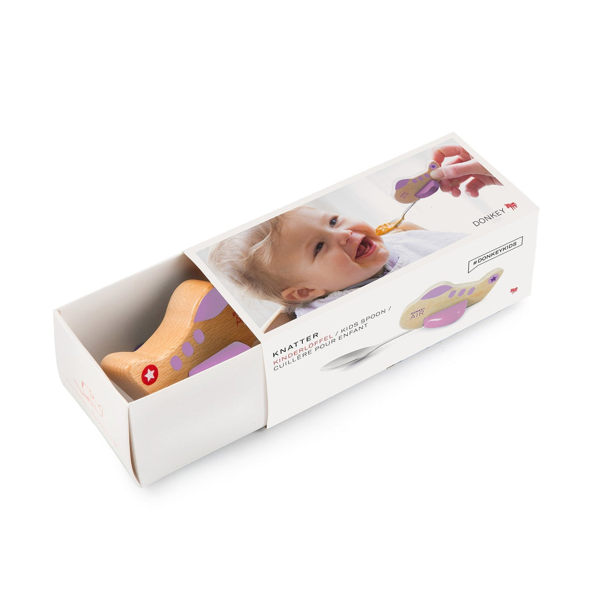 Cuillère Enfant Avion Violet