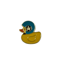Pin’s Canard Jaune avec Casque Moto