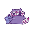 Purple Raccoon Pin