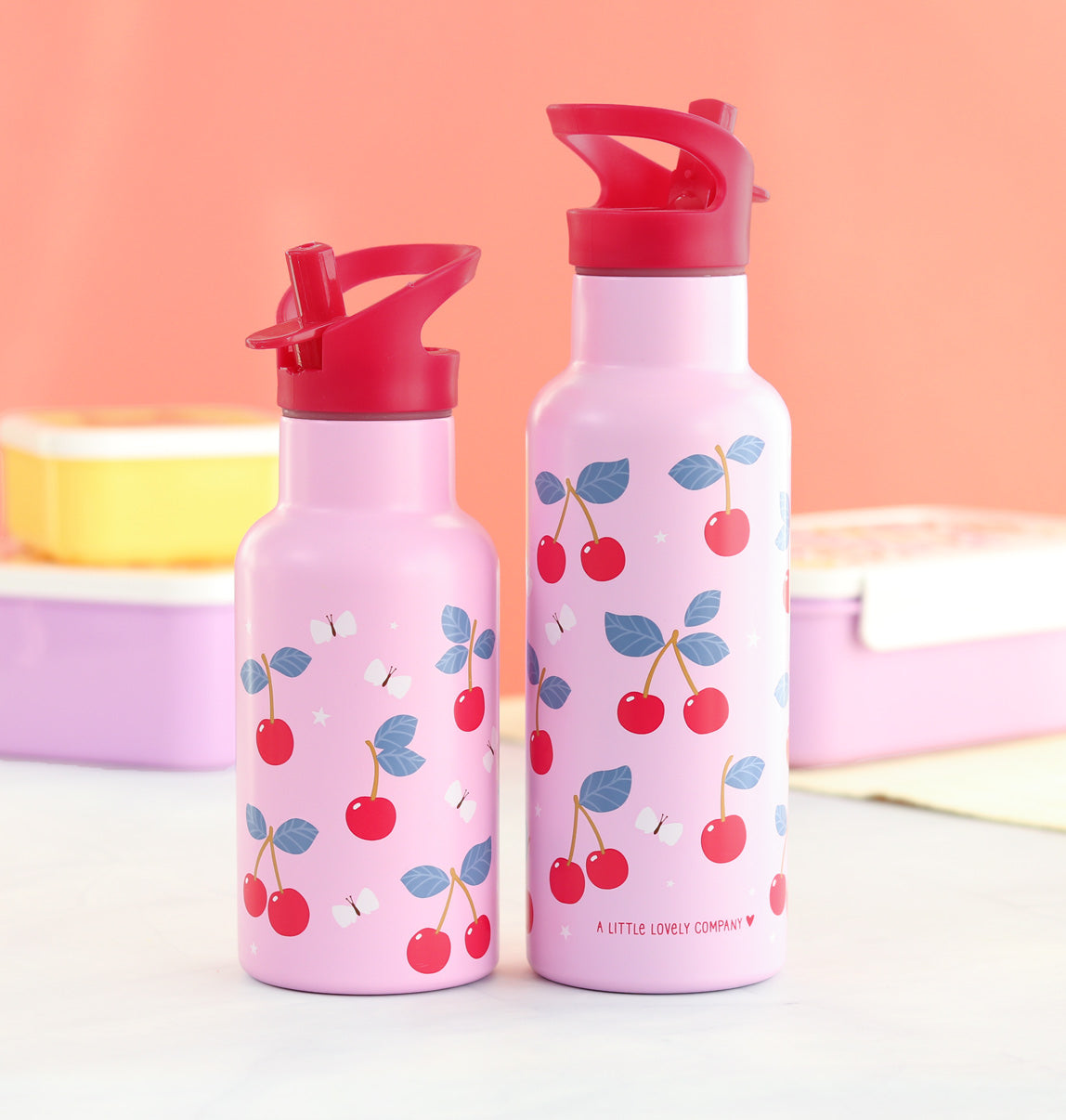 Kit bouchon, paille et goupillon - Cerises – vue 3 – A Little Lovely Company