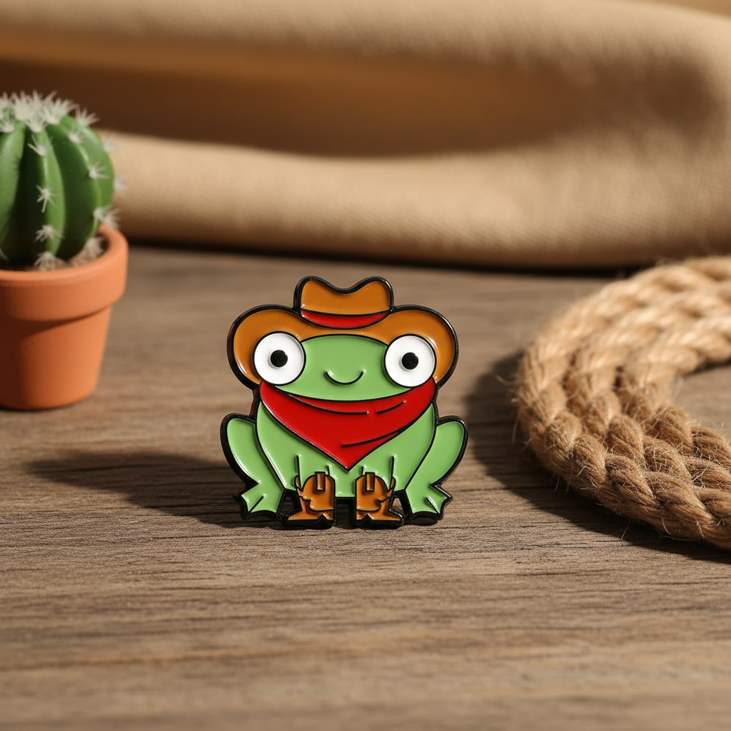 Cowboy-Frosch-Anstecknadel