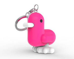 Porte-clés Canard Rose Fluo