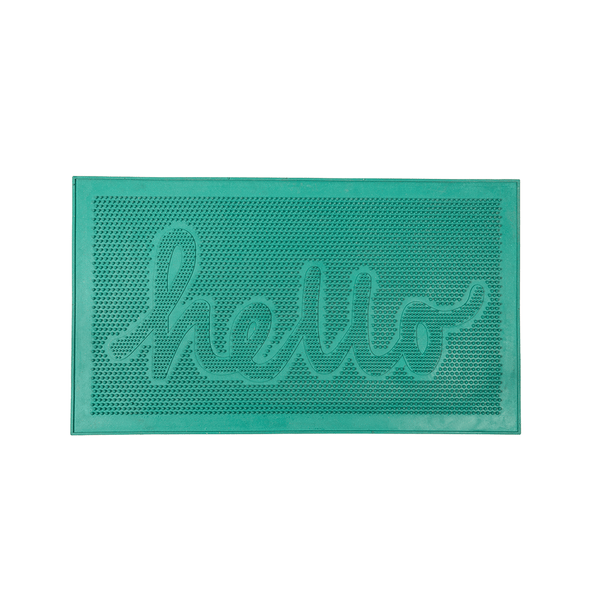 Paillasson en Caoutchouc « Hello » Vert – Fisura