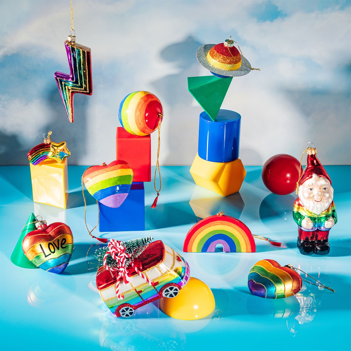 Boule de Noël Éclair Arc-en-ciel