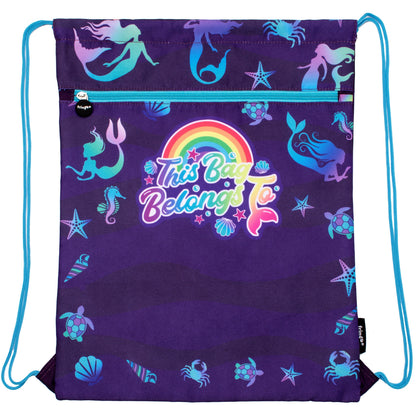 Personalized Drawstring Bag - Purple Mermaids