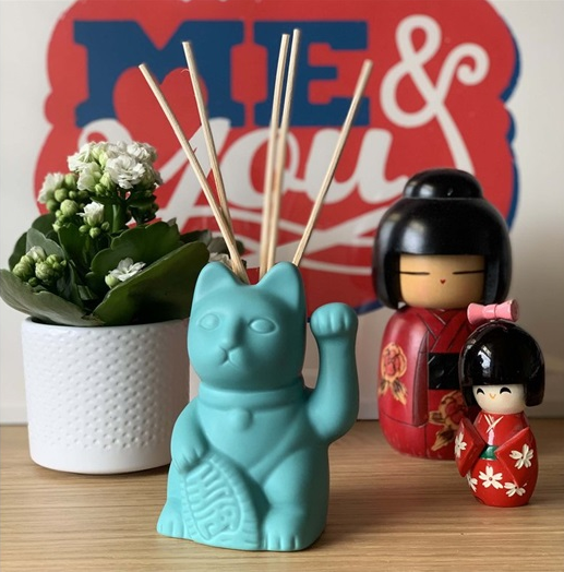 Diffuseur de parfum Chat Chanceux Bleu