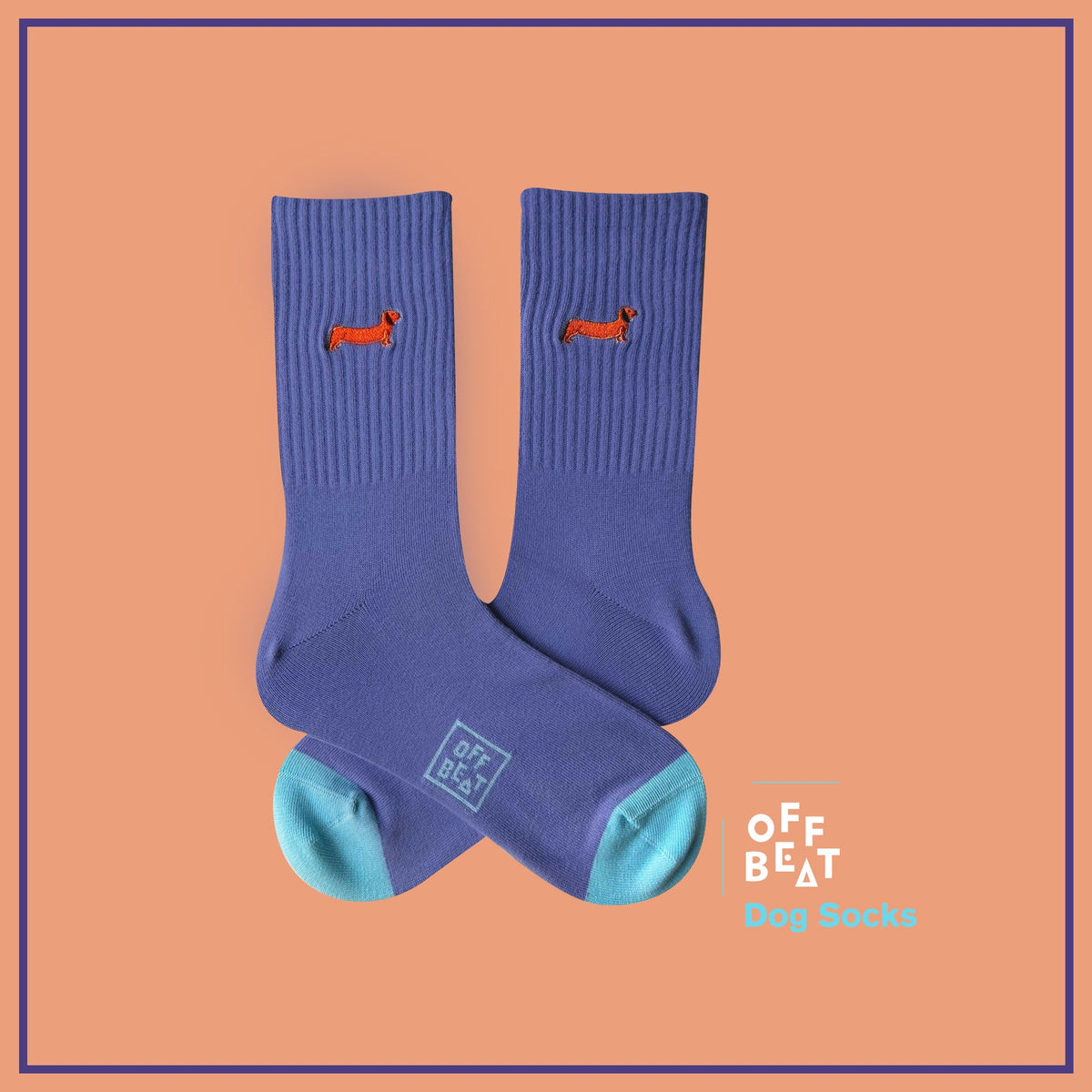 Chaussettes Brodées Teckel – vue 3