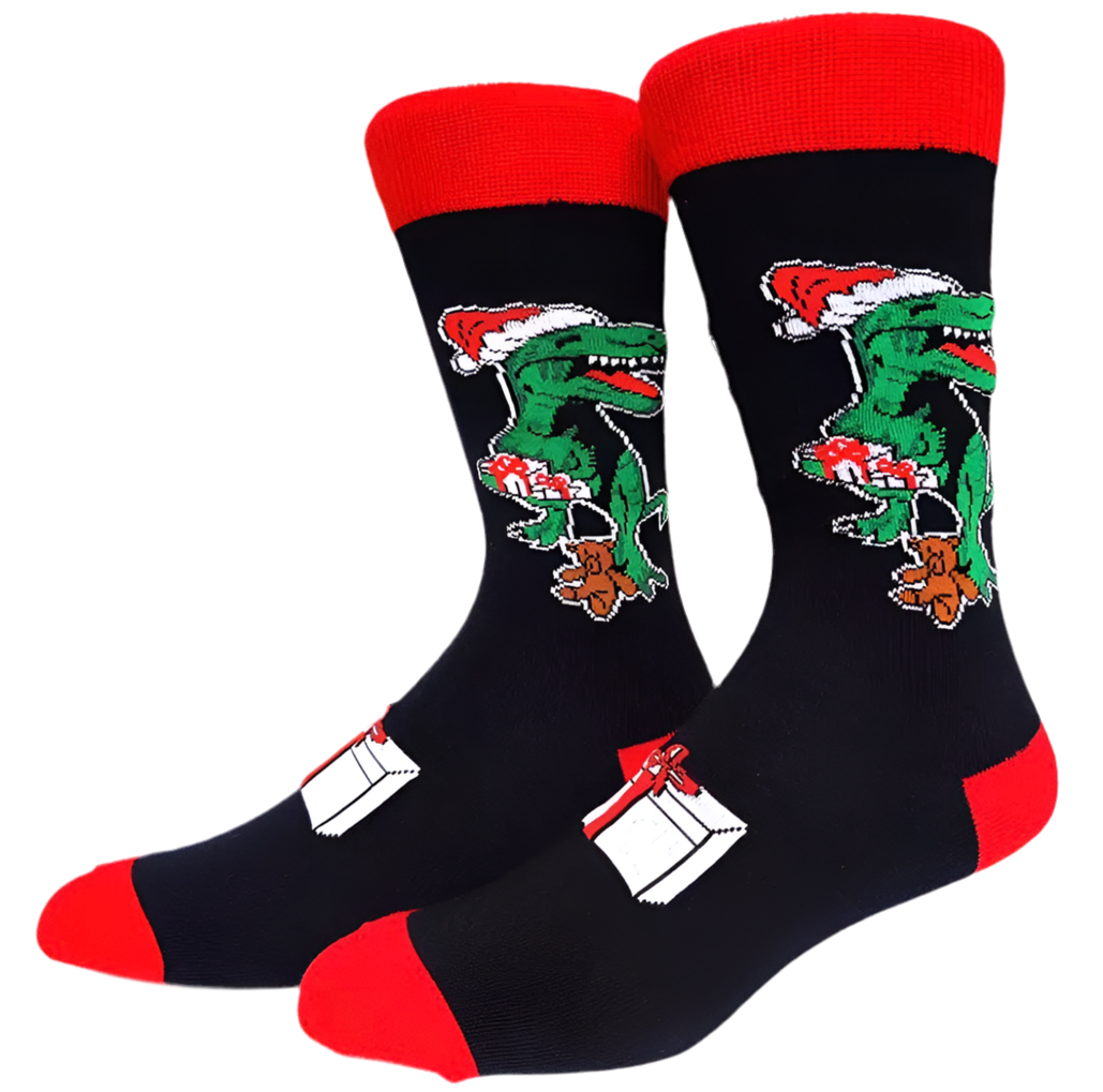 chaussettes t rex de noel mrcol