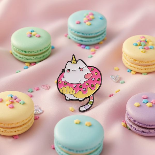 Eenhoorn Kat Donut Speld