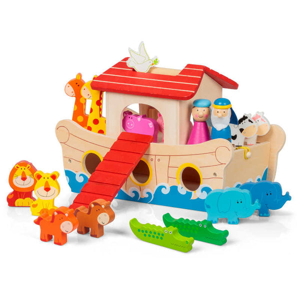 Houten speelset van de Ark van Noach