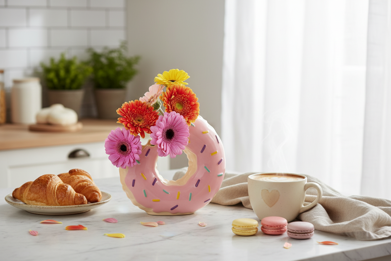 Vase Donut Flottant