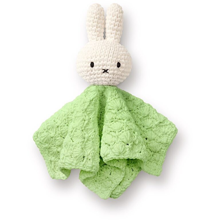 Doudou Vintage en Crochet Lapin Miffy - Vert pistache