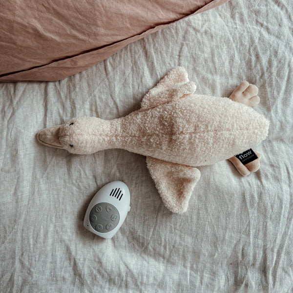 Liva de gans met witte ruis pluche
