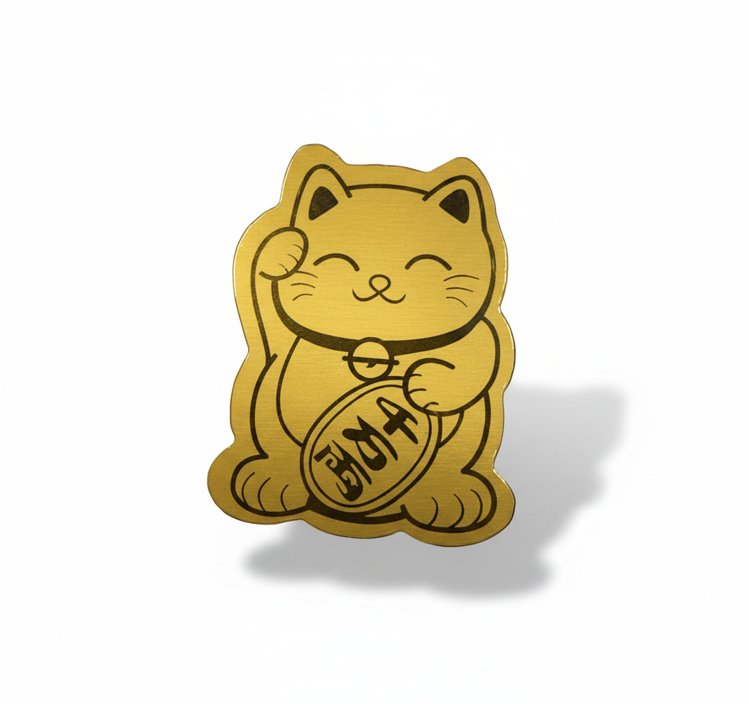 Lucky Gold Cat Sticker