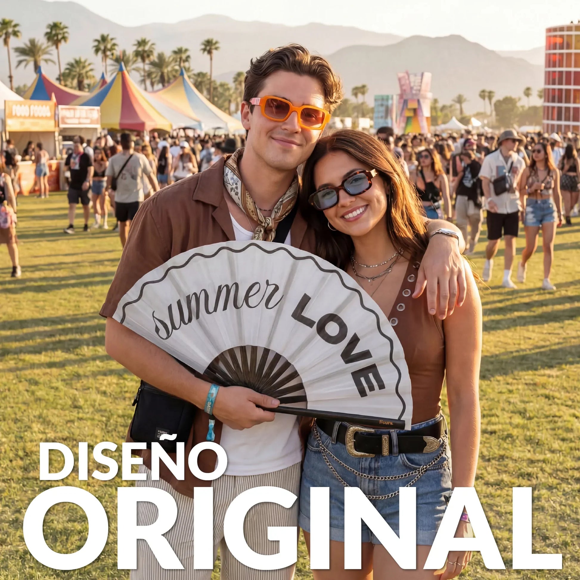 Éventail Xxl « Summer love » – Fisura – vue 3