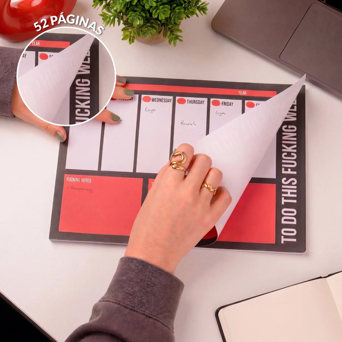 Planner A4 « Fuck off » – Fisura – vue 6