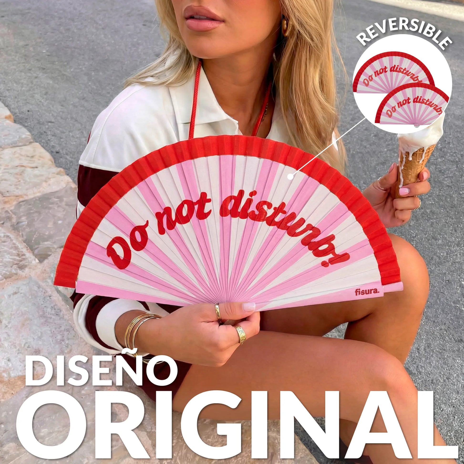 Éventail Imprimé « Do not disturb » – Fisura – vue 3
