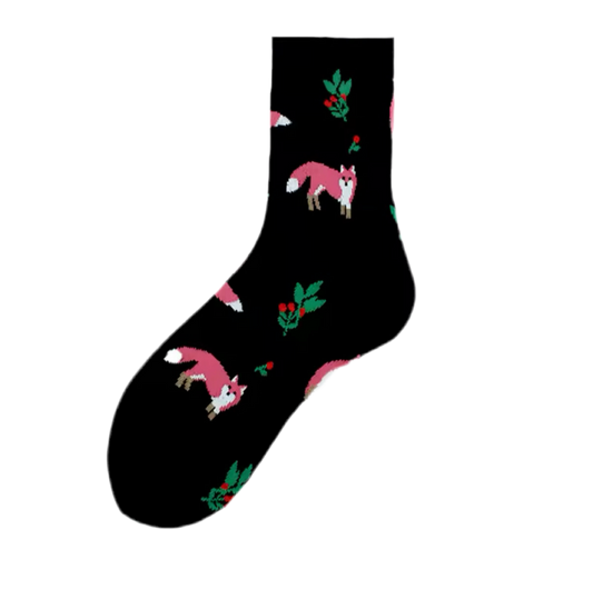 chaussettes renards en foret