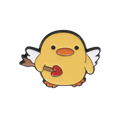 Pin's Canard Jaune Cupidon