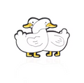 Intertwined White Ducks Pins
