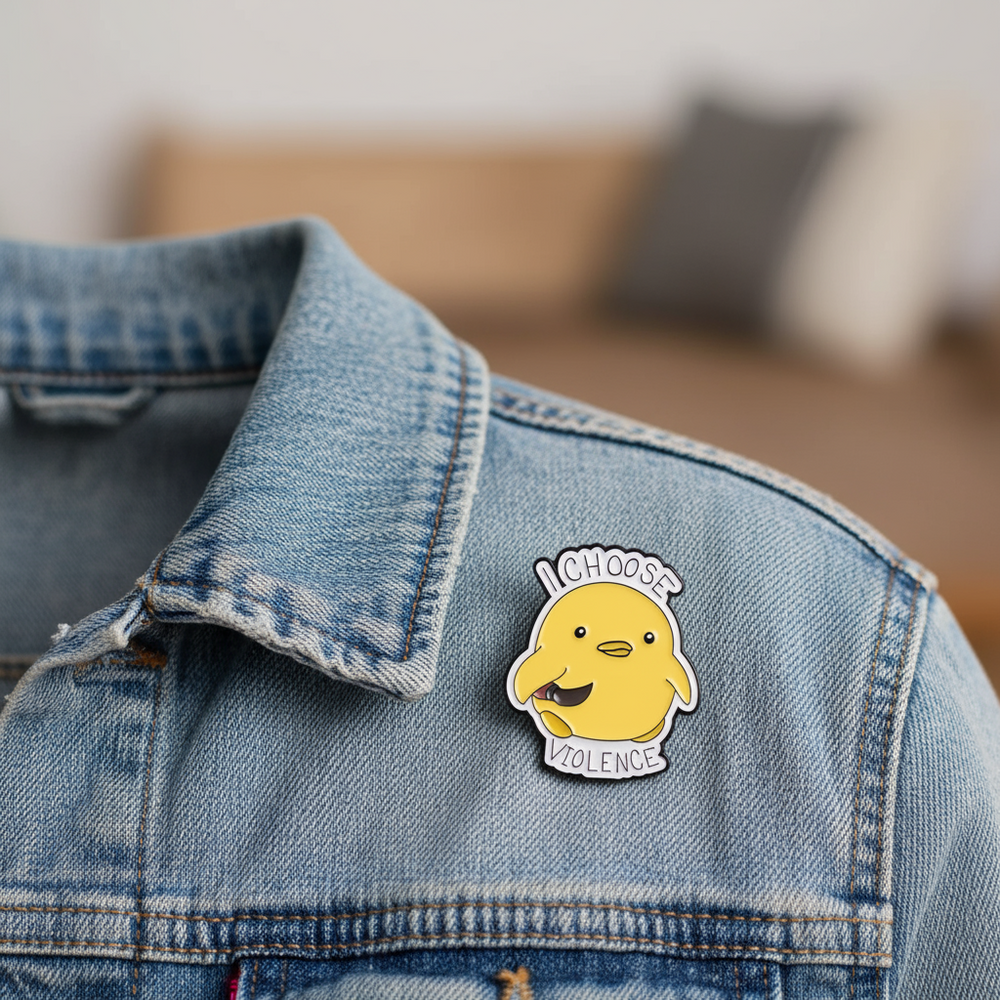Pin’s Canard Jaune "I choose Violence"