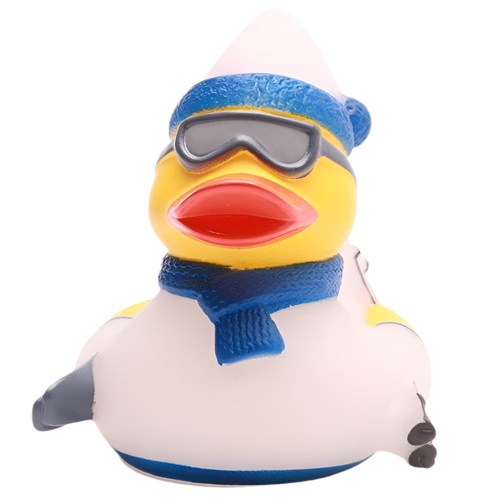 Blauwe skiënde eend