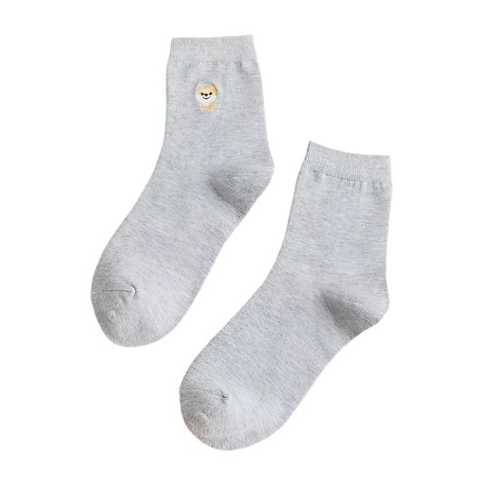 chaussettes pomeranien brode mrcol