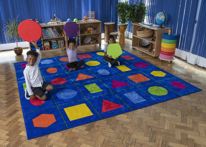 Rainbow-shaped rug with tote bag